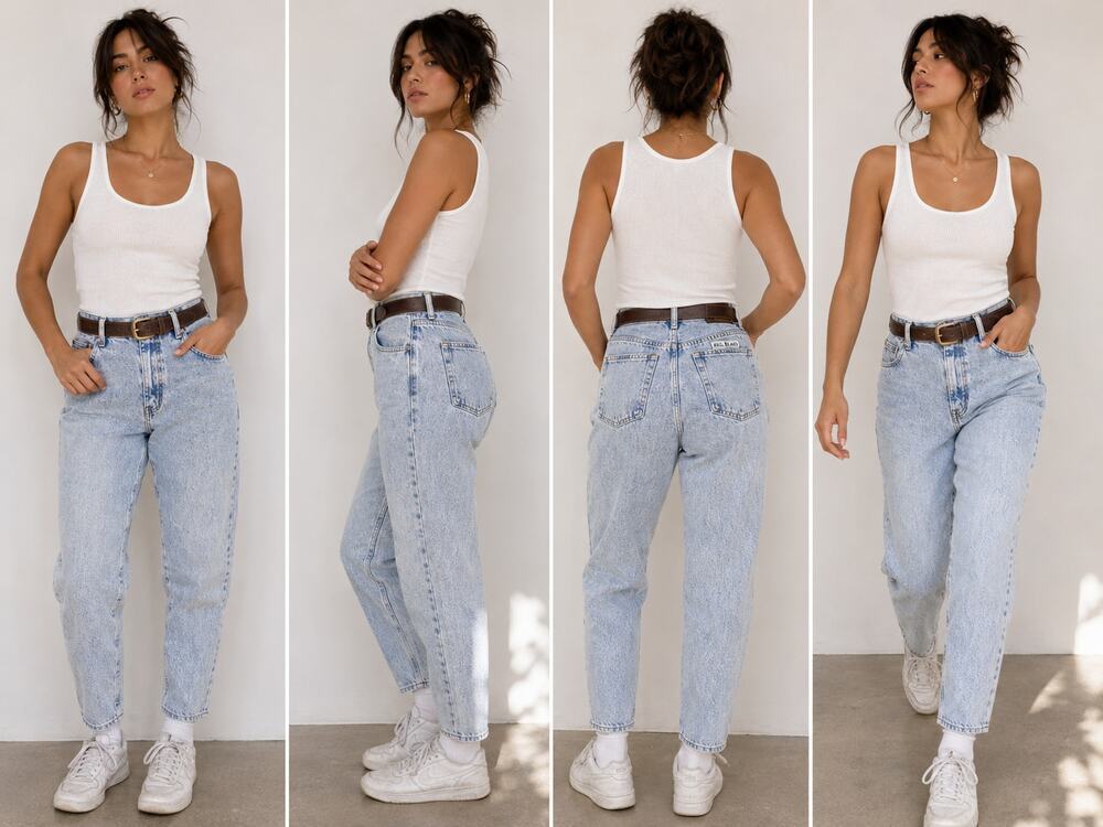 Vintage Bill Blass Acid Wash Mom Jeans High Rise Tapered Leg USA Size 8